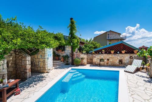 The swimming pool at or close to MY DALMATIA - Sea view villa Danica with private pool