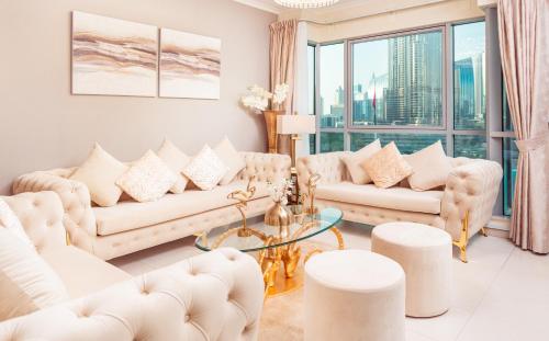 Posezení v ubytování Elite Royal Apartment - Full Burj Khalifa & Fountain View - Luxurious - Largest Layout - Melchior