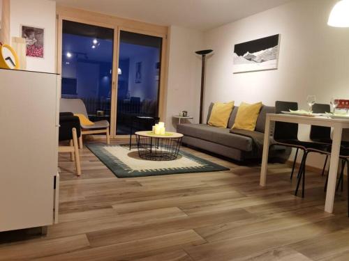 Posezení v ubytování Modern apartment with an amazing view