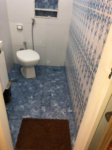 uma pequena casa de banho com WC e chuveiro em Lapa no Rio de Janeiro