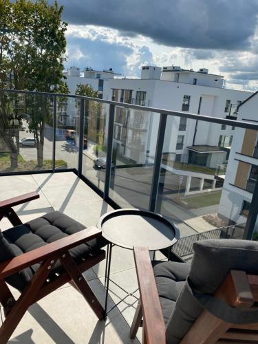 Balkoni atau teres di RUBY Apartment- self checkin 24h