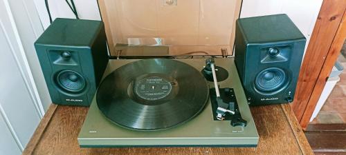 a cd in a box with two speakers at Chata Koza in Bublava