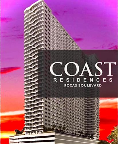 a rendering of a tall building with the words cost effectiveness at Coast Residences, Roxas Blvd, Pasay City in Manila