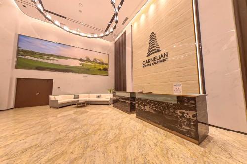 Ruang duduk di Carnelian Tower - Sea View FC4215