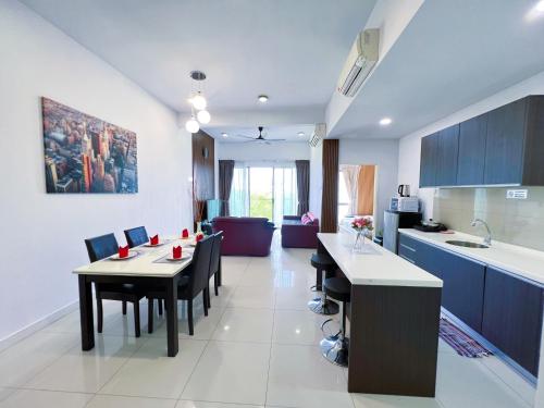Η κουζίνα ή μικρή κουζίνα στο Haiya homestay Imago Shopping Mall 海雅民宿Imago购物 广场