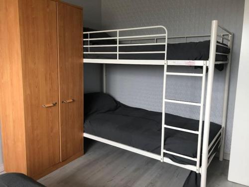 a room with two bunk beds and a closet at Appartement lumineux BAYONNE in Bayonne