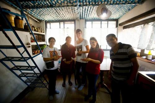 a group of people standing in a room at Traditional Newari Homestay in Pātan