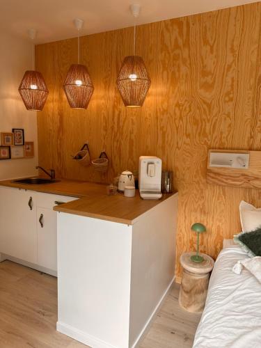Η κουζίνα ή μικρή κουζίνα στο Quinze suites et wellness de luxe