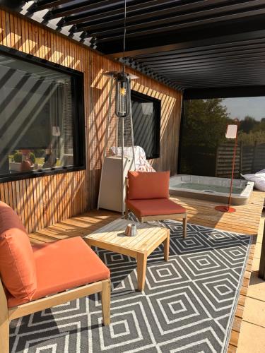 Χώρος καθιστικού στο Quinze suites et wellness de luxe