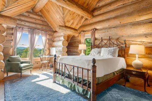 Voodi või voodid majutusasutuse Spruce Moose Lodge toas