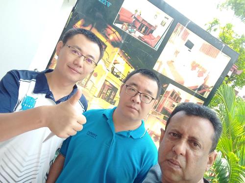 two men giving a thumbs up next to a man at Vino Villa Tourists & Local Accommodations - 24 Hrs in Kandy