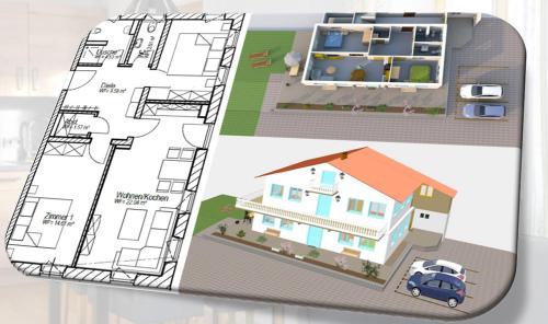 Plano de Ferienwohnungen Heillinger Gütl inkl. Chiemgaukarte