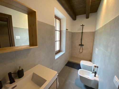 Koupelna v ubytování Casa Pramosio