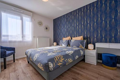 Postel nebo postele na pokoji v ubytování Eden Park - Appartement Terrasse