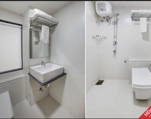Koupelna v ubytování Leo Hotel