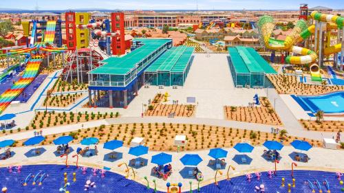 an amusement park with a pool and a water park at Neverland City Hurghada - Pickalbatros in Hurghada