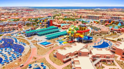 an aerial view of a water park at Neverland City Hurghada - Pickalbatros in Hurghada