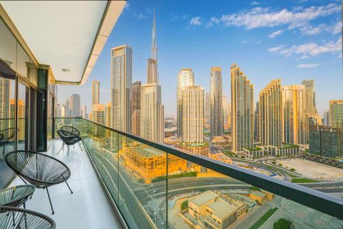 Ein Balkon oder eine Terrasse in der Unterkunft Paramount Hotel Apartment Midtown - Platinium Dubai