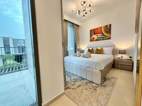 Postel nebo postele na pokoji v ubytování * Dweller * Dubai Family Tranquil Villa Sleeps 8