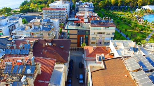 an aerial view of a city with buildings at İn The Middle Hotel in Antalya