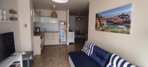 Dapur atau dapur kecil di Apartament na Mierzei Wiślanej nad morzem