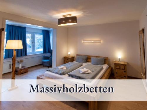 En eller flere senger på et rom på Haus an der Skiwiese-Braunlage