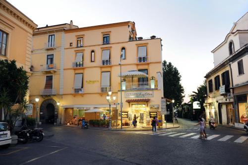 a large building with a large window on the side of it at La Piazzetta Guest House in Sorrento