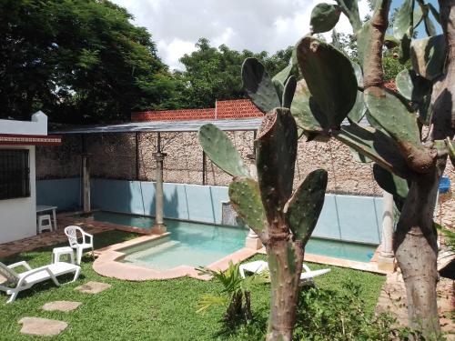 Bazén v ubytování Casa Hacienda Itzimna nebo v jeho okolí