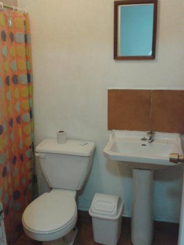 a bathroom with a toilet and a sink at Piezas con Baño Privado Economicas in La Serena