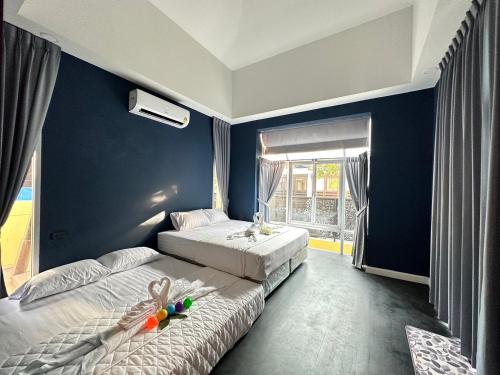 Säng eller sängar i ett rum på Pool Villa Pattaya Seaside