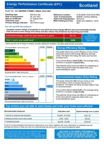 a screenshot of a document with descriptions of emergency preparedness certificates at Heart of George street / Oban / Argyll in Oban