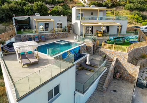 The swimming pool at or close to Zax sea view villas