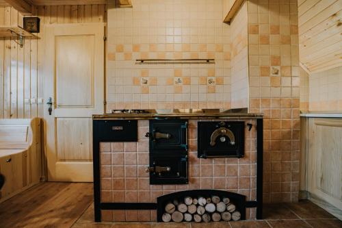 Kuchyň nebo kuchyňský kout v ubytování Koča Kronca - Velika planina