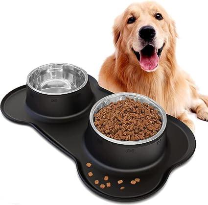 a dog laying next to a plate of dog food at Delta Hotels by Marriott Toronto Mississauga in Mississauga