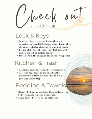 a flyer for a beach wedding with a picture of a sunset at Natural Arenas 47 ! in Herradura