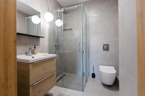 Koupelna v ubytování Apartament Olsztyn Centrum