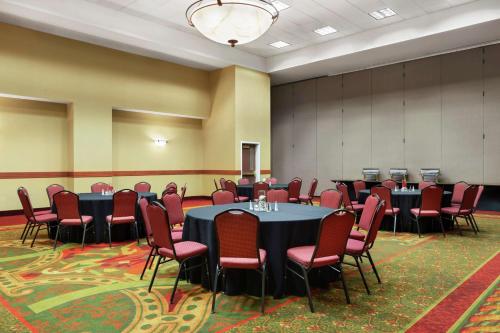 a conference room with tables and chairs in it at Hampton Inn & Suites Dallas-Mesquite in Mesquite