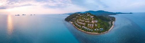 an island in the middle of the water at Conrad Koh Samui in Taling Ngam Beach