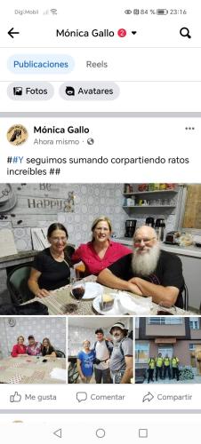 a collage of pictures of people in a kitchen at Pensión Casa do Gallo Sarria in Sarria
