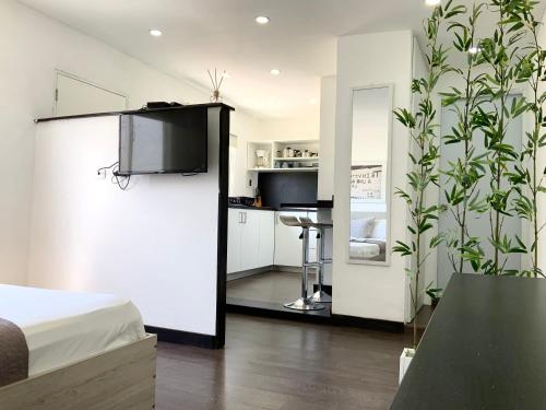 Cuisine ou kitchenette dans l'établissement MOKA HOUSE