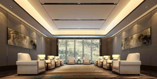 Doubletree By Hilton Suzhou Wujiangにあるシーティングエリア