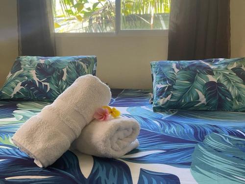 Ein Bett oder Betten in einem Zimmer der Unterkunft Toa Lodge Bora Bora