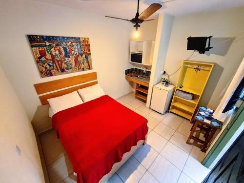 Kuchyň nebo kuchyňský kout v ubytování Praia Suítes Itagua Ubatuba