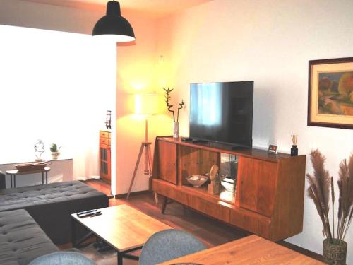 TV i/ili multimedijalni sistem u objektu Specious Modern Apartment