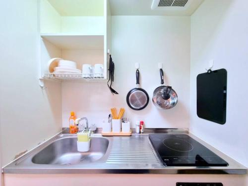 Dapur atau dapur kecil di 5인가능/난바역 도보15분 /다이코쿠초역 3분 city802