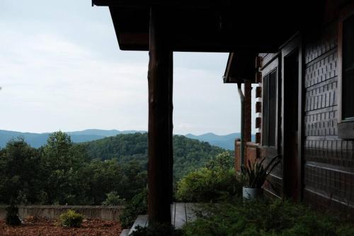a view of the mountains from a house at The Ridge: A Modern Cabin in Bostic