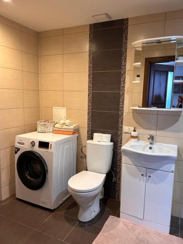 Koupelna v ubytování Baltijos 12b Apartamentai