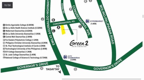 a map of the green z restaurant at HOMELY @ Green 2 Residences SMDC DLSUMC in Dasmariñas
