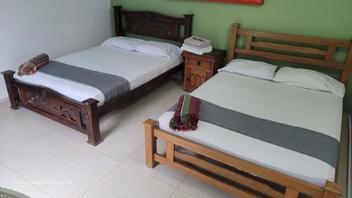 Katil atau katil-katil dalam bilik di Hotel Mi Cassona Palomino