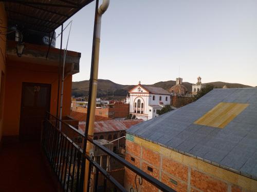 a view from the roof of a building at Hostal Puerto Alegre in Copacabana